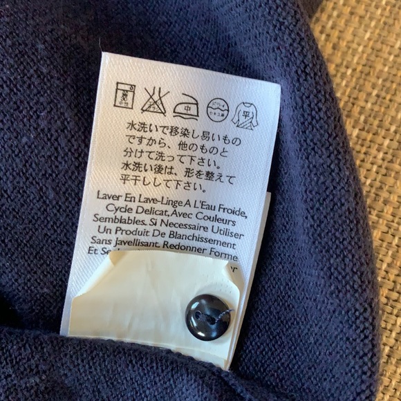 Eddie Bauer Navy Blue Cardigan Sweater Women’s size Small- Dressy layer- Floral - Picture 11 of 14